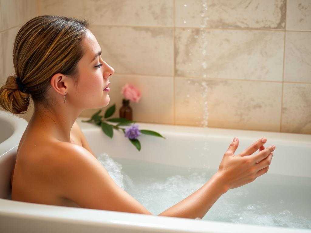 Aromatherapy in the bath, like shower gel, can change your mood. фото